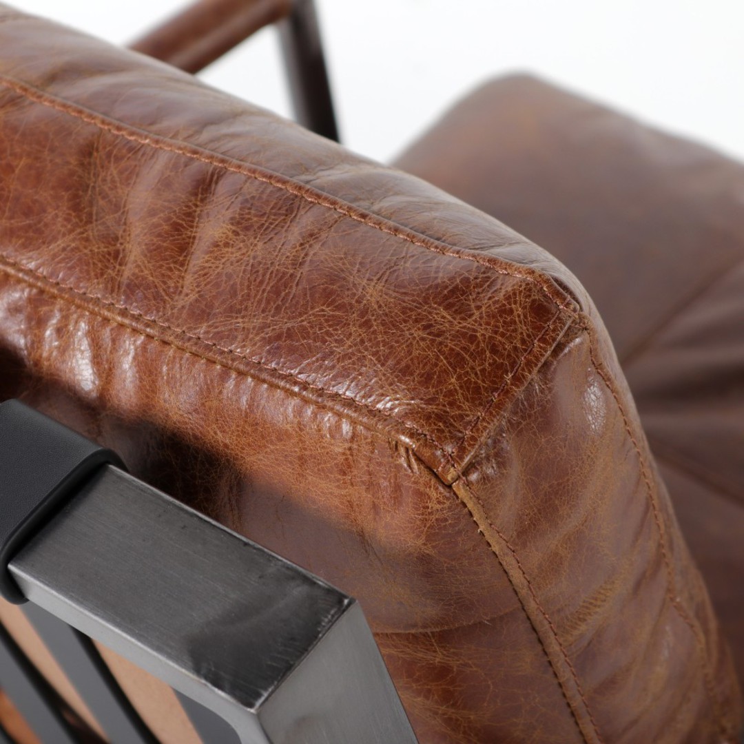 Saddler Leather Club Chair - Vintage Cigar image 6